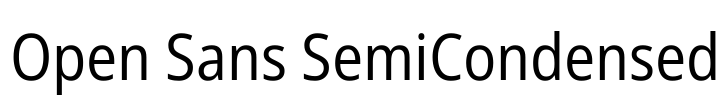 Open Sans SemiCondensed