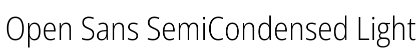 Open Sans SemiCondensed Light