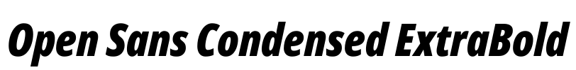 Open Sans Condensed ExtraBold
