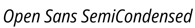 Open Sans SemiCondensed