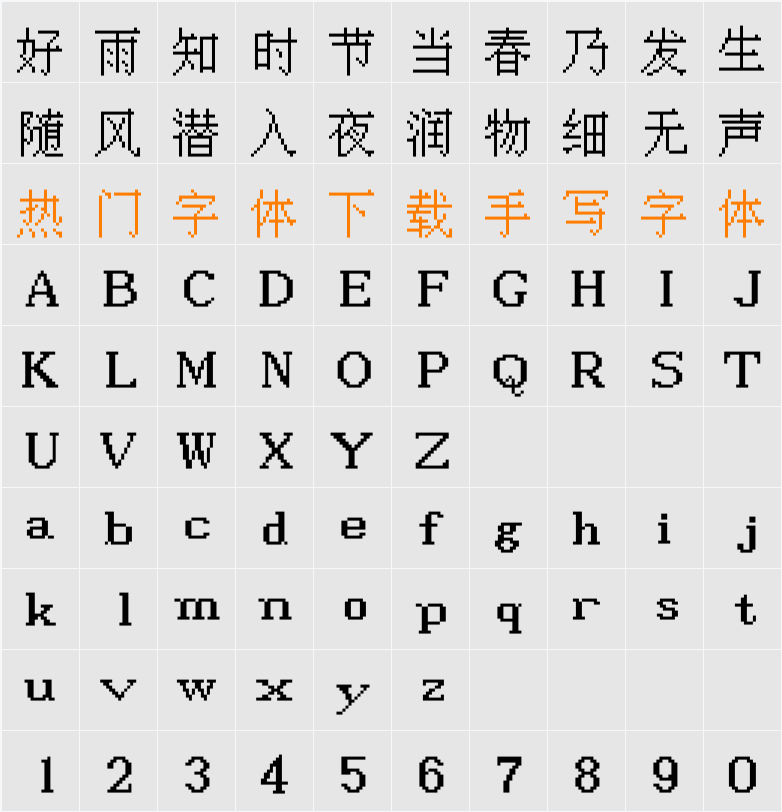 IPix 字符映射表
