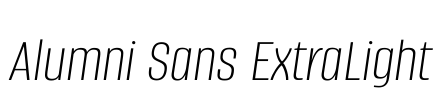 Alumni Sans ExtraLight