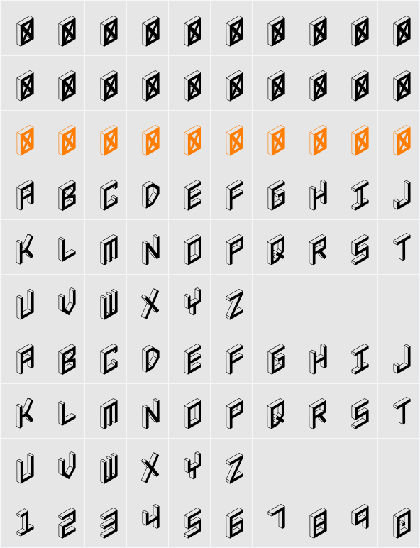 3D Isometric 字符映射表