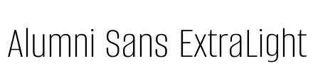 Alumni Sans ExtraLight 预览图